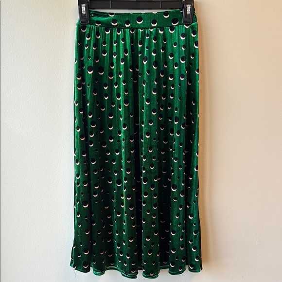 Maeve Green Midi A-Line Skirt with Pleats XXSP - Picture 1 of 7